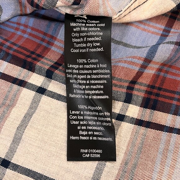 Kavu Flannel Blue Brown Plaid Corduroy Elbow Patch Outdoor Size XL - Picture 8 of 11